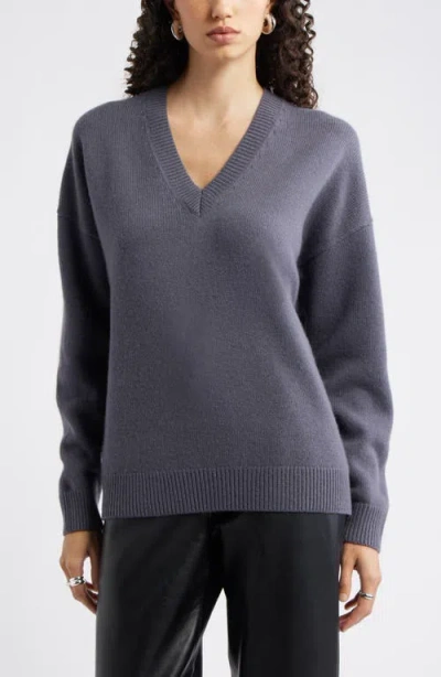 NORDSTROM NORDSTROM V-NECK WOOL & CASHMERE SWEATER