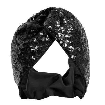 NORIA ANIS WOMEN'S CONFETTI SEQUIN HEADBAND IN BLACK