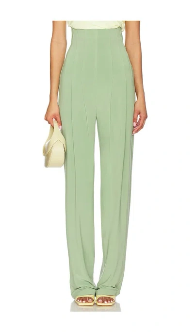 NORMA KAMALI HIGH WAIST TAILORED PLEAT PANT