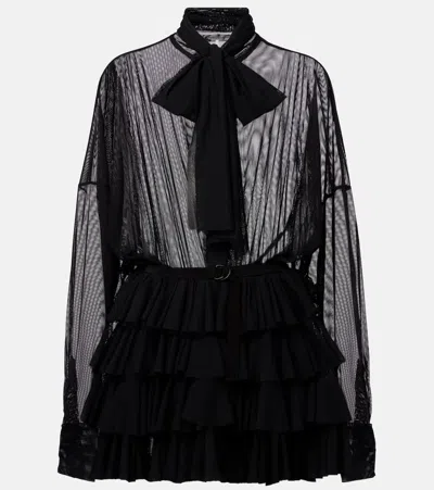 NORMA KAMALI RUFFLED MINIDRESS