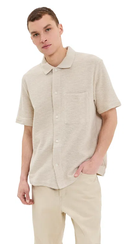 NORSE PROJECTS GUSTAV CROCHET JERSEY SHIRT OATMEAL