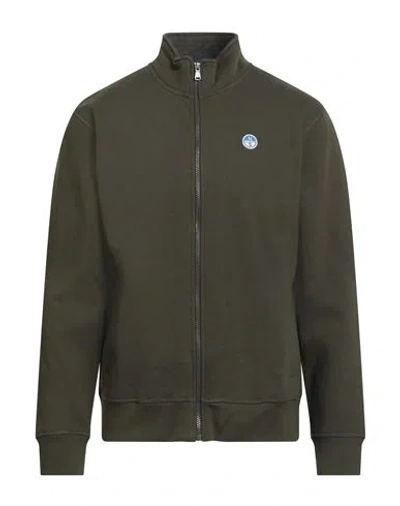 NORTH SAILS NORTH SAILS MAN SWEATSHIRT DARK GREEN SIZE S COTTON