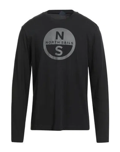 NORTH SAILS NORTH SAILS MAN T-SHIRT BLACK SIZE M COTTON