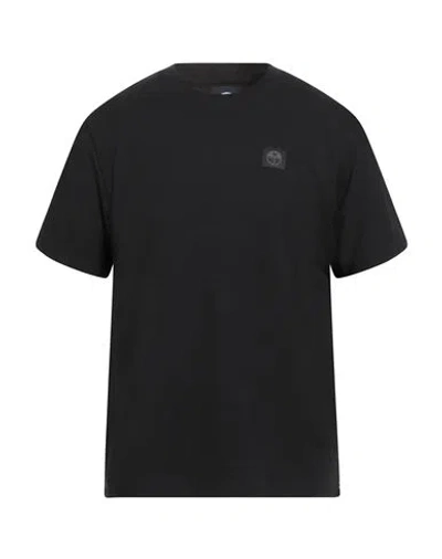 NORTH SAILS NORTH SAILS MAN T-SHIRT BLACK SIZE M COTTON, ELASTANE