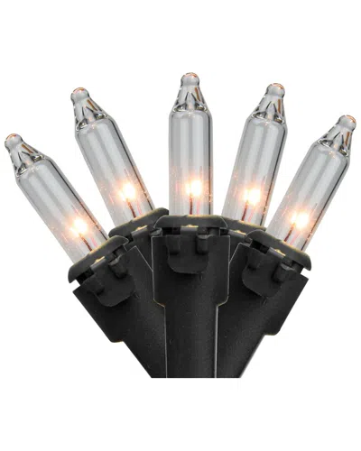NORTHERN LIGHTS DISCONTINUED NORTHLIGHT 100-COUNT CLEAR MINI CHRISTMAS STRING LIGHT SET -  20.25FT BLACK WIRE