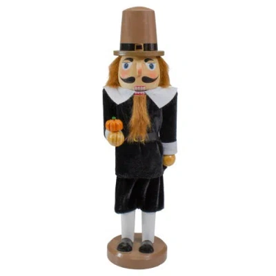 NORTHLIGHT NORTHLIGHT PILGRIM MAN WOODEN FALL HARVEST THANKSGIVING NUTCRACKER DECORATION- 14"