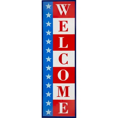 NORTHLIGHT NORTHLIGHT AMERICANA "WELCOME" METAL PORCH BOARD SIGN DECORATION