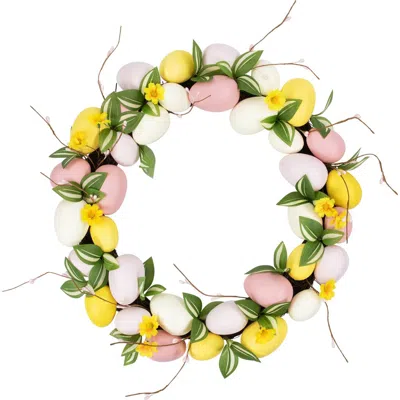 NORTHLIGHT NORTHLIGHT EASTER EGGS AND FLOWER BUDS ARTIFICIAL WREATH