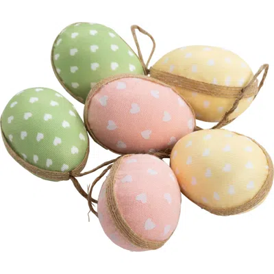NORTHLIGHT NORTHLIGHT FABRIC PASTEL EASTER EGG ORNAMENT DECORATIONS