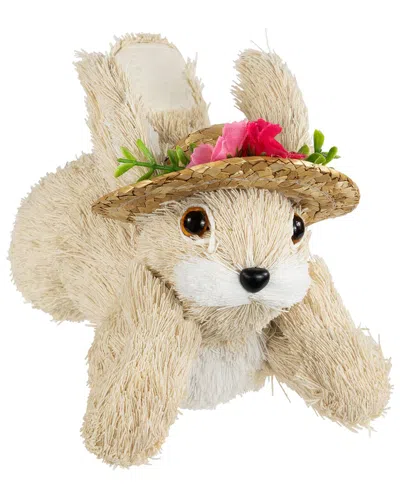 NORTHLIGHT NORTHLIGHT RABBIT WITH STRAW HAT EASTER FIGURINE