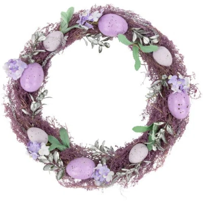NORTHLIGHT NORTHLIGHT SPECKLED EGG FLORAL EASTER TWIG WREATH
