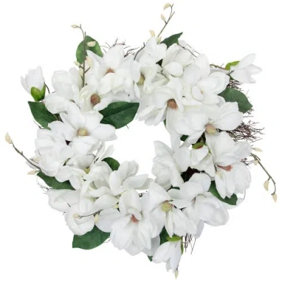 NORTHLIGHT NORTHLIGHT MAGNOLIA ARTIFICIAL SPRING TWIG WREATH