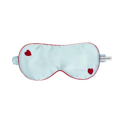 NOT JUST PAJAMA WOMEN'S LITTLE HEART SILK SLEEPING EYE MASK - BLUE