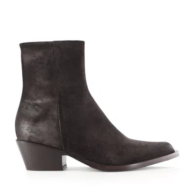 NOTABENE WOMEN'S LUCY BOOTS, DARK BROWN SUEDE