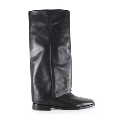 NOTABENE WOMEN'S LUPE BOOTS, BLACK LEATHER