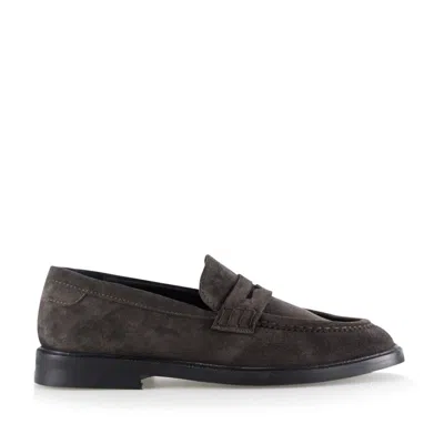 NOTABENE WOMEN'S SIENA LOAFERS, DARK BROWN SUEDE