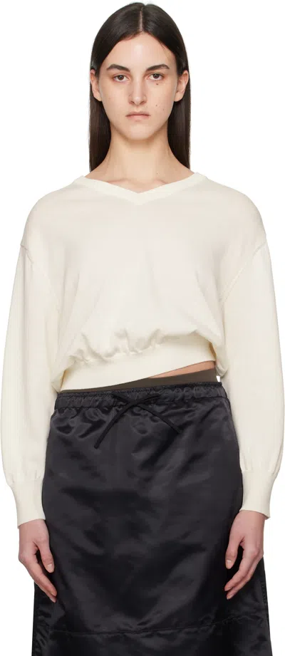 NOTHING WRITTEN OFF-WHITE PIPLEY V-NECK SWEATER