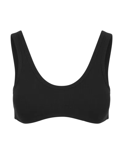 NUDEA WOMEN'S THE ORGANIC COTTON DIP FRONT BRALETTE - BLACK