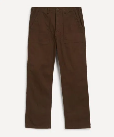 NUDIE JEANS NUDIE JEANS MENS TUFF TONY WIDE LEG WALNUT TROUSERS