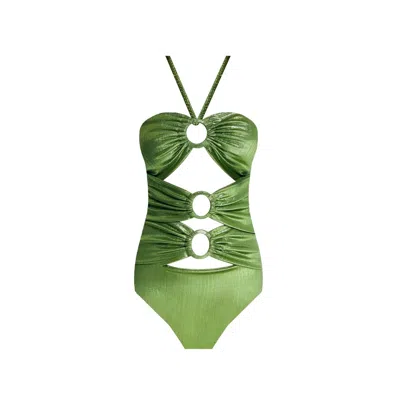 NUR KARAATA WOMEN'S BAGATELLE GREEN SWIMSUIT