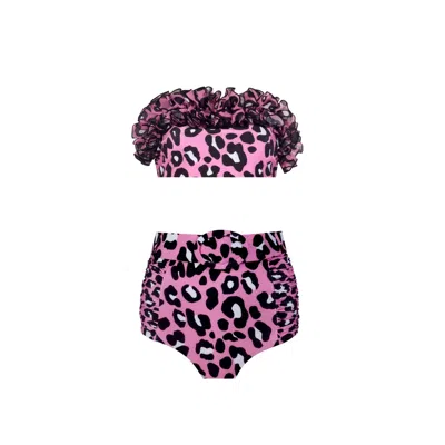 NUR KARAATA WOMEN'S CLARA PINK LEO BIKINI SET