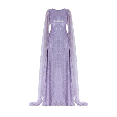 NUR KARAATA WOMEN'S PURPLE LA MAMOUNIA GOWN DRESS