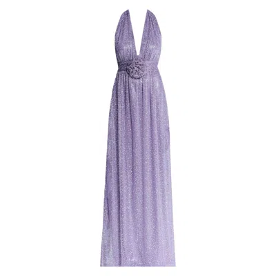 NUR KARAATA WOMEN'S PURPLE VILLA D ESTE GOWN DRESS