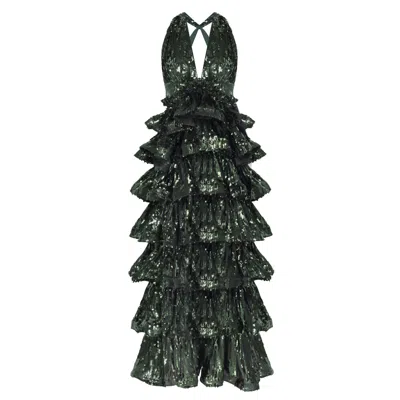 NUR KARAATA WOMEN'S RUBY GREEN DRESS