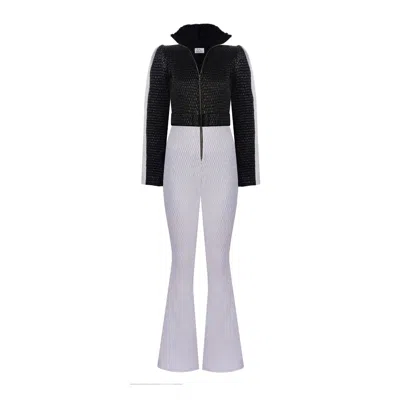 NUR KARAATA WOMEN'S WHITE / BLACK VAL'D ISÉRE SKISUIT