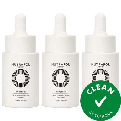 NUTRAFOL WOMEN'S LIGHTWEIGHT THICKENING HAIR SERUM TRIO SET FOR THINNING HAIR 3 X 1 / 3 X 30