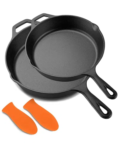 NUTRICHEF NUTRICHEF 10IN & 12'' PRE-SEASONED CAST IRON SKILL