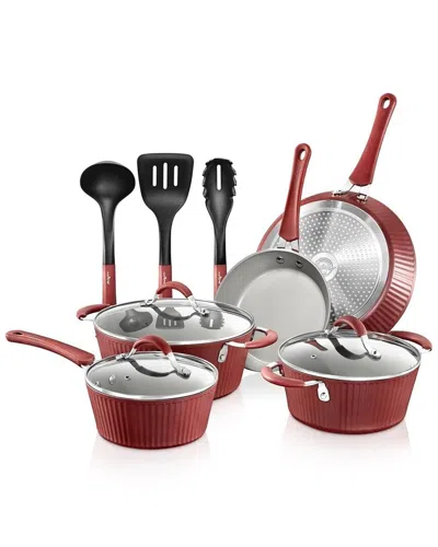 NUTRICHEF NUTRICHEF 11PC DIAMOND NONSTICK COOKWARE SET