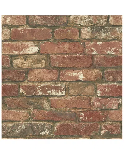 NUWALLPAPER NUWALLPAPER WEST END BRICK PEEL & STICK WALLPAPER