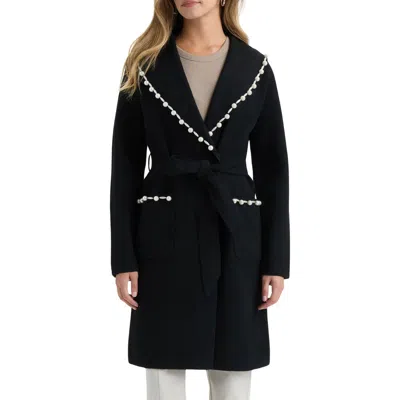 NVLT NVLT PEARLY BEADED BELTED SWEATER COAT
