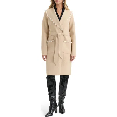 NVLT NVLT PEARLY BEADED BELTED SWEATER COAT