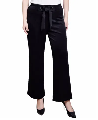 NY COLLECTION WIDE LEG GROMMET PANTS