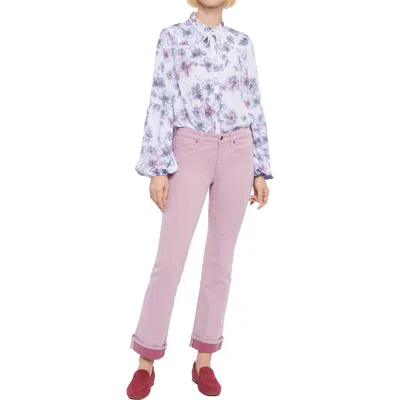 NYDJ BARBARA WOMENS CUFFED DENIM BOOTCUT JEANS