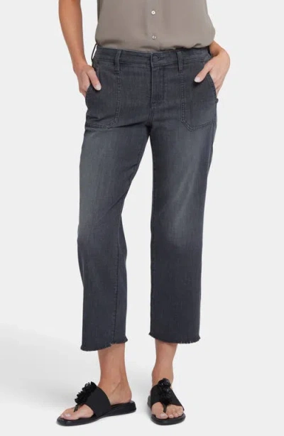 NYDJ NYDJ PIPER FRAYED RELAXED CROP STRAIGHT LEG UTILITY JEANS