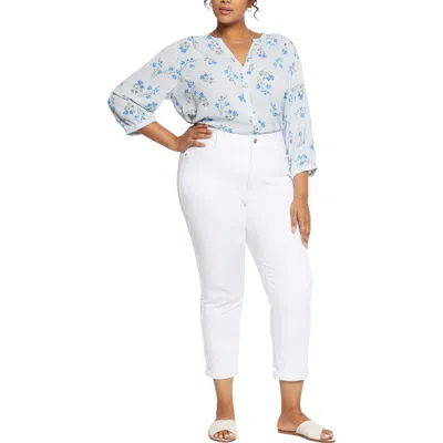 NYDJ PLUS WOMENS STRETCH DENIM STRAIGHT LEG JEANS