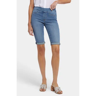 NYDJ NYDJ ROLL CUFF PULL-ON DENIM BERMUDA SHORTS