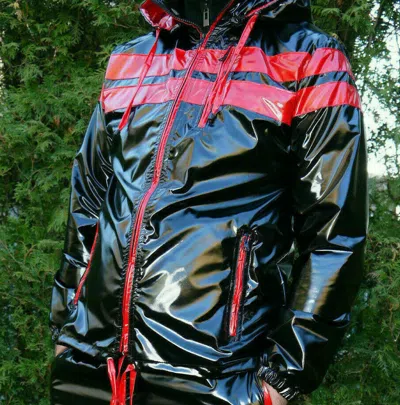 NYLKO GLANZNYLON PVC SHINY NYLON JACK PS REGENJACKE JACKET 9 FARBEN XS-5XL MIT FUTTER