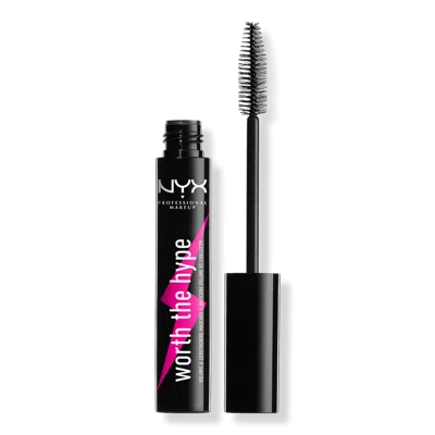NYX PROFESSIONAL MAKEUP WORTH THE HYPE VOLUMIZING & LENGTHENING BLACK MASCARA - BLACK