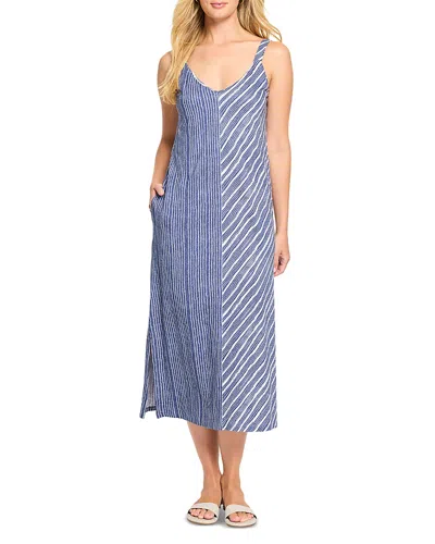 NZT BY NIC+ZOE NZT BY NIC+ZOE MIXED STRIPE V NECK TANK DRESS