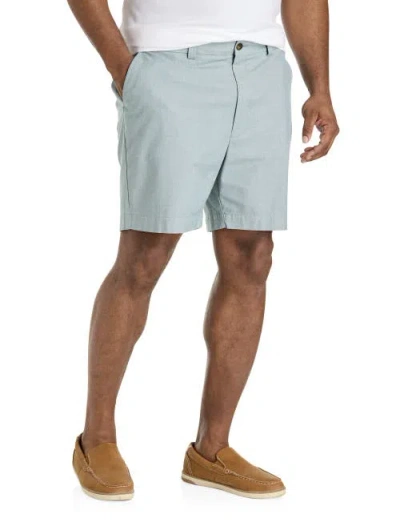 OAK HILL BY DXL OAK HILL BY DXL BIG & TALL CHAMBRAY FLAT-FRONT SHORTS