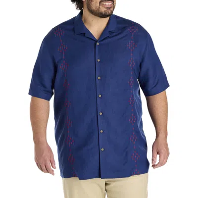 OAK HILL BY DXL OAK HILL BY DXL BIG & TALL EMBROIDERED SPORT SHIRT