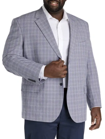 OAK HILL BY DXL OAK HILL BY DXL BIG & TALL  SEERSUCKER PLAID SPORT COAT