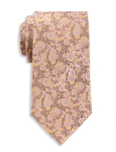 OAK HILL PREMIUM BY DXL OAK HILL PREMIUM BY DXL BIG & TALL PAISLEY FLORAL SILK TIE