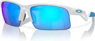 OAKLEY MEN'S CAPACITORS SUNGLASSES IN WHT/PZM SAPPHIRE