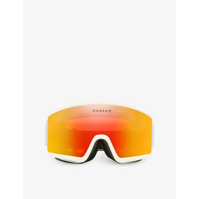 OAKLEY WOMENS WHITE OO7121 TARGET LINE M O MATTER SNOW GOGGLES
