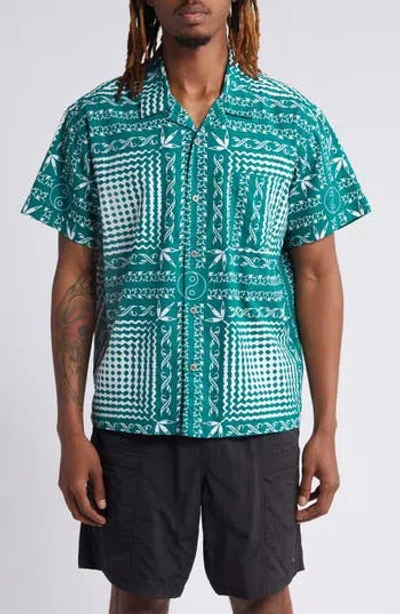 OBEY OBEY CORTEX BANDANA PRINT CAMP SHIRT